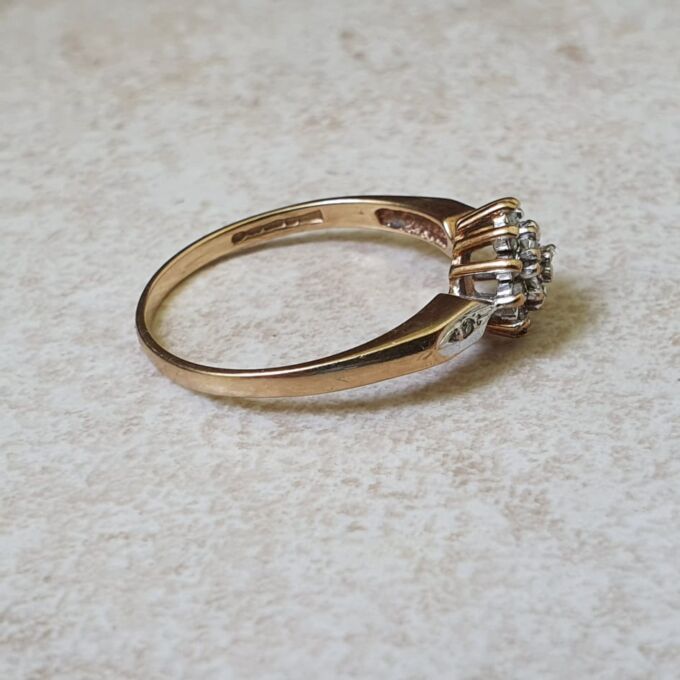 Diamond Cluster Ring in 9ct Gold