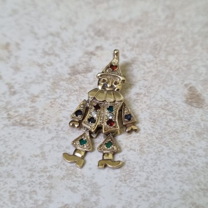 Cheery Clown Pendant in 9ct Gold