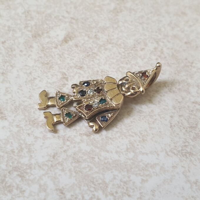 Cheery Clown Pendant in 9ct Gold