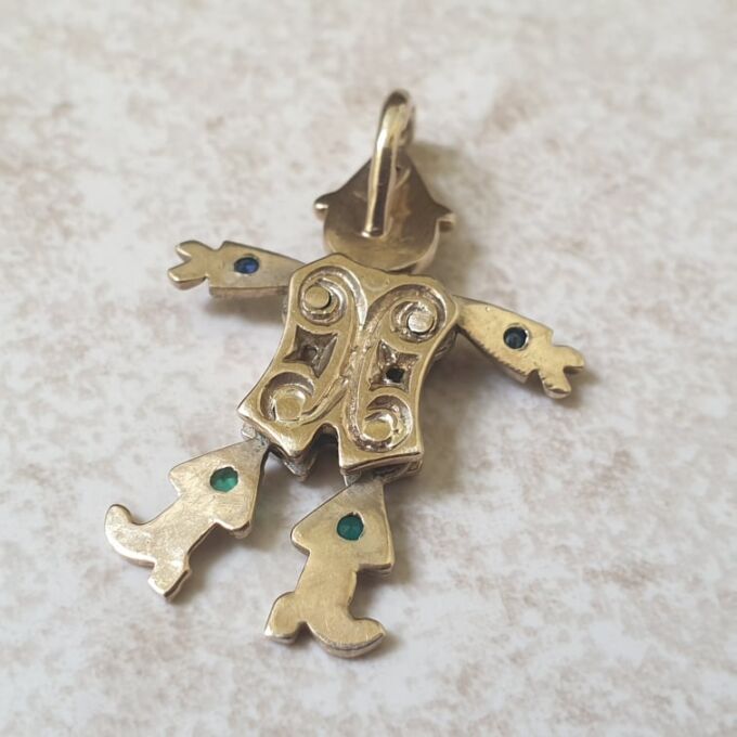Cheery Clown Pendant in 9ct Gold
