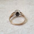 Sapphire and Clear Stone Cluster Ring in 9ct Gold