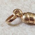 Small Twisted Cornicello Horn Pendant in 9ct Gold