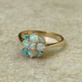 Opal Cluster Ring in 9ct Gold
