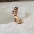 Cute Sitting Dog Pendant in 9ct Gold