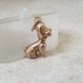 Cute Sitting Dog Pendant in 9ct Gold
