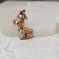 Cute Sitting Dog Pendant in 9ct Gold