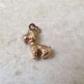 Cute Sitting Dog Pendant in 9ct Gold