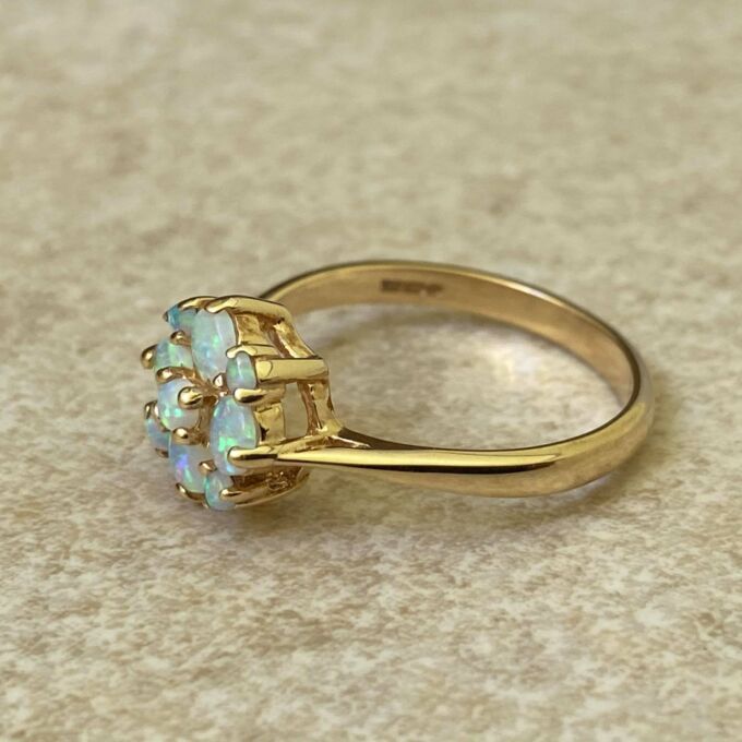 Opal Cluster Ring in 9ct Gold