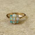 Opal Cluster Ring in 9ct Gold