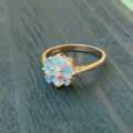 Opal Cluster Ring in 9ct Gold
