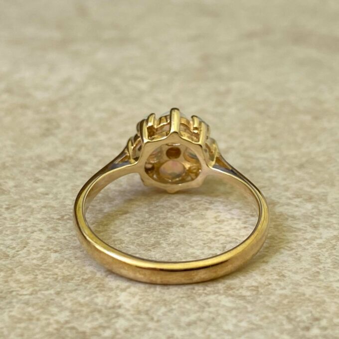 Opal Cluster Ring in 9ct Gold