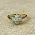 Opal Cluster Ring in 9ct Gold