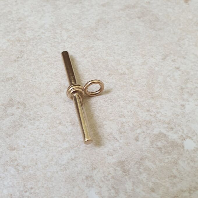 Plain Fixed T or Albert Bar in 9ct Gold
