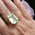 Huge Synthetic Green Spinel Ring in 9ct Gold