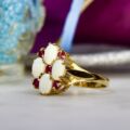 Opal and Ruby Ring in 9ct Gold
