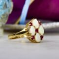 Opal and Ruby Ring in 9ct Gold