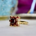 Squared Garnet Cluster Ring in 9ct Gold