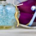 Small Twisted Cornicello Horn Pendant in 9ct Gold