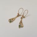 Emerald Drop Earrings in 9ct Gold