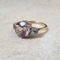 Rose De France Amethyst Ring in 18ct Gold and Platinum