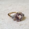 Rose De France Amethyst Ring in 18ct Gold and Platinum