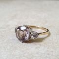 Rose De France Amethyst Ring in 18ct Gold and Platinum