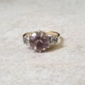 Rose De France Amethyst Ring in 18ct Gold and Platinum
