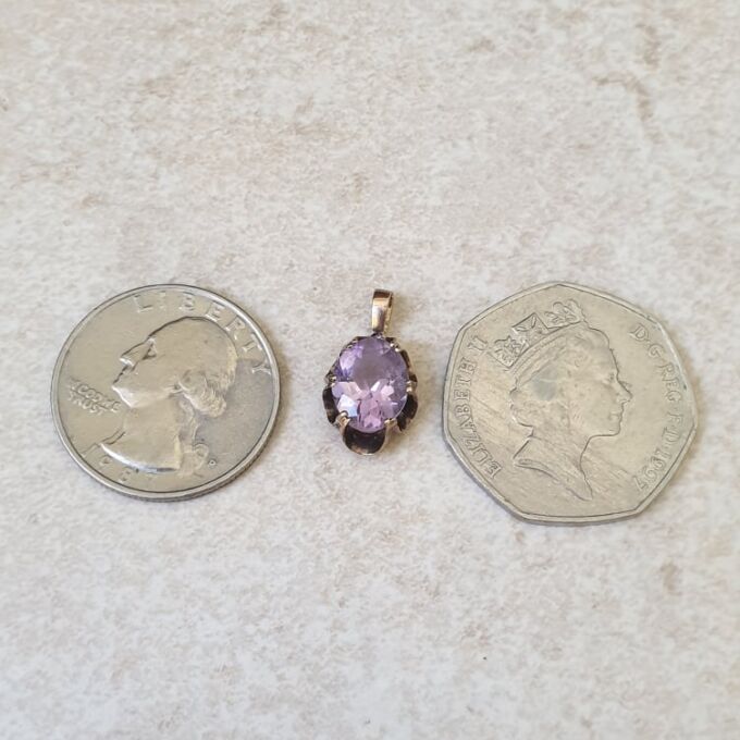 Amethyst Pendant in 9ct Gold