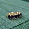 Five Stone Sapphire Ring in 9ct Gold