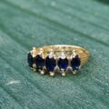 Five Stone Sapphire Ring in 9ct Gold