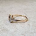 Diamond Set Horse Shoe Ring in 18ct Gold and Platinum