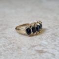 Five Stone Sapphire Ring in 9ct Gold