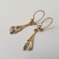 Emerald Drop Earrings in 9ct Gold