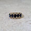 Five Stone Sapphire Ring in 9ct Gold