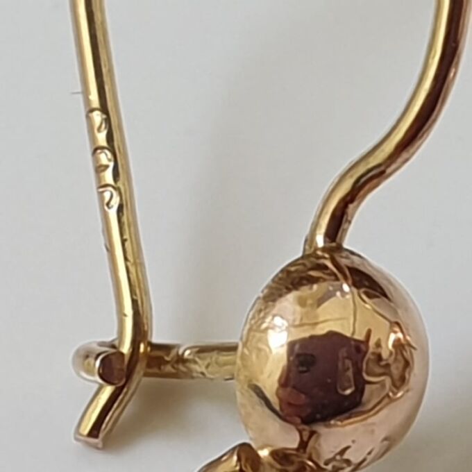 Emerald Drop Earrings in 9ct Gold