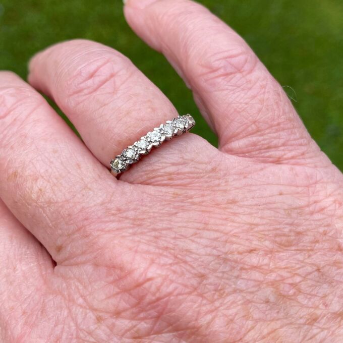 Diamond Half Eternity Ring in 9ct Gold