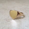Plain Shield Signet Ring in 9ct Gold