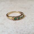 Emerald and Diamond Ring in 9ct Gold