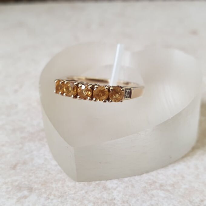 Synthetic Sapphire Band in 9ct Gold