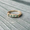 Emerald and Diamond Ring in 9ct Gold