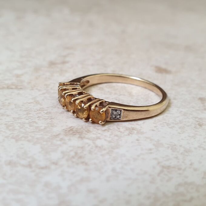 Synthetic Sapphire Band in 9ct Gold