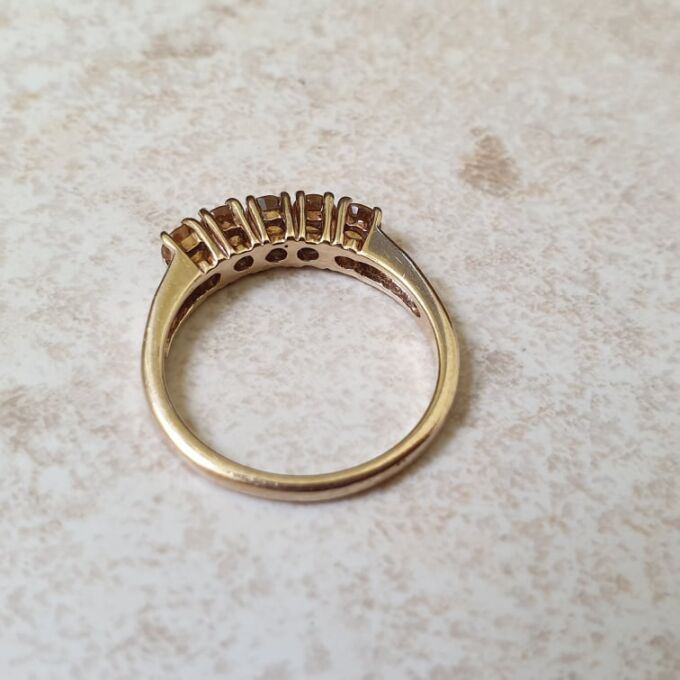 Synthetic Sapphire Band in 9ct Gold