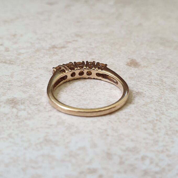 Synthetic Sapphire Band in 9ct Gold