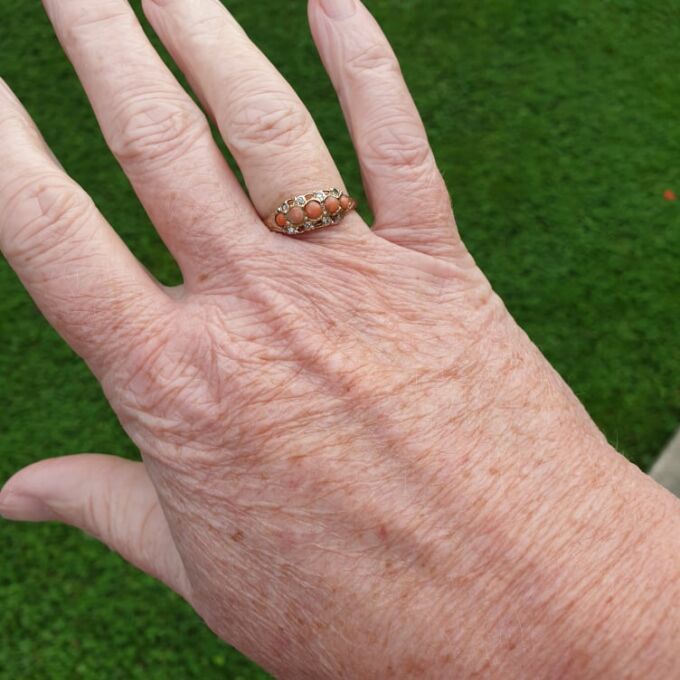 Emerald and Diamond Ring in 9ct Gold