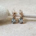 Aquamarine and Diamond Drop Earrings in 9ct Gold
