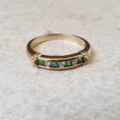Emerald and Diamond Ring in 9ct Gold