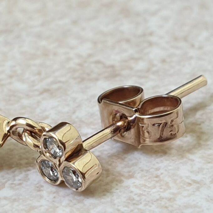 Aquamarine and Diamond Drop Earrings in 9ct Gold