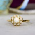 Opal Daisy Ring in 9ct Gold