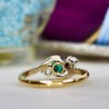 Three Stone Ring in 9ct Gold and Platinum