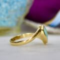 Opal Crossover Solitaire Ring in 9ct Gold
